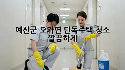 예산군 오가면 단독주택 청소🏡✨ 깔끔하게!